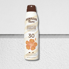 Hawaiian Tropic Sunscreen Clear Spray Weightless Hydratation SPF 30 6oz