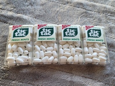 4 NEW PACKS  Vintage TIC TAC Fresh Mints White CANDY RARE NOS Movie Prop 