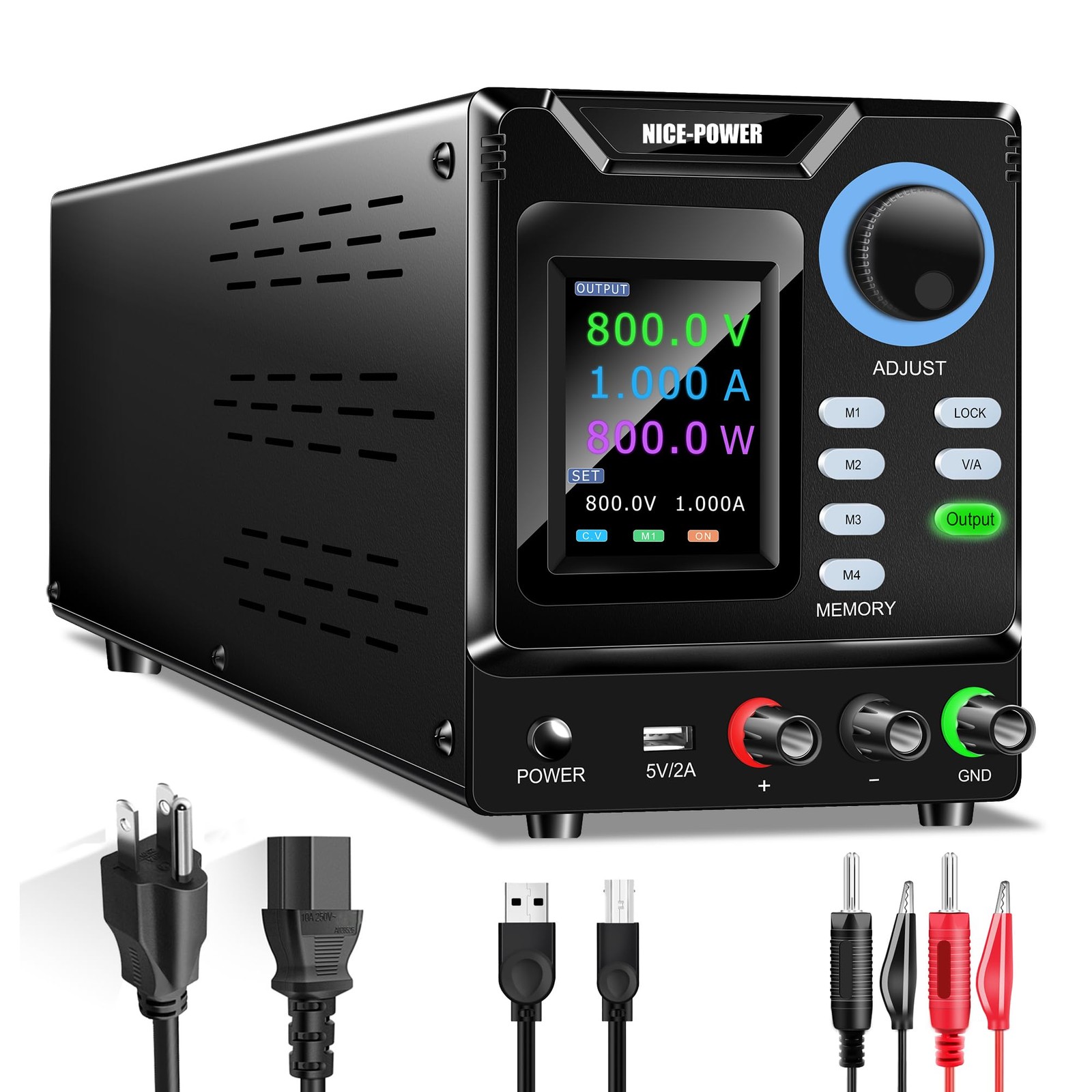 NICEPOWER DC Power Supply Variable, 0800V 01A High Voltage Programmable Adjus...