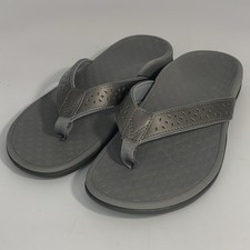 Vionic Women Tideperf Sandal Pewter Size 6 Orthoheel Orthotic TVW5302 Free Ship