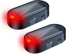 Car Solar Power Simulated Dummy Alarm, Anti-Theft LED Flashing Security, Automot