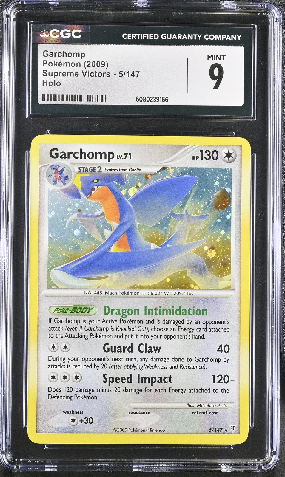 CGC 9 MINT Garchomp 2009 Supreme Victors 5/147 Holo Pokemon Card