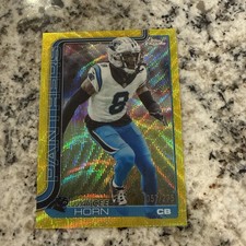 2025 Topps Chrome Football Jaycee Horn Yellow Wave Refractor /275 Panthers