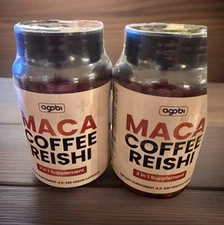 2X Agobi Maca Coffee Reishi 3-1 Supplement 240 Ct. Each Bottle Exp 8/26