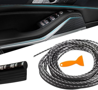 Universal 33ft/10M Carbon Electroplating Interior Trim Str Color: Carbon fiber