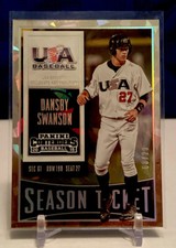 Dansby Swanson 2015 Panini Contenders Cracked Ice USA Baseball #63 LE#08/23💥