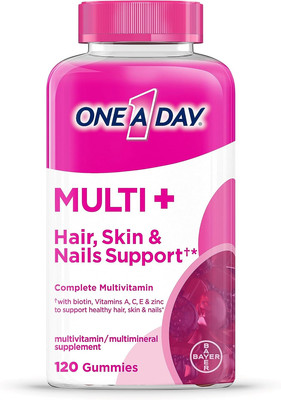 ONE A DAY Multi+ Hair, Skin & Nails, Multivitamin + Boost of Support,120 Cnt