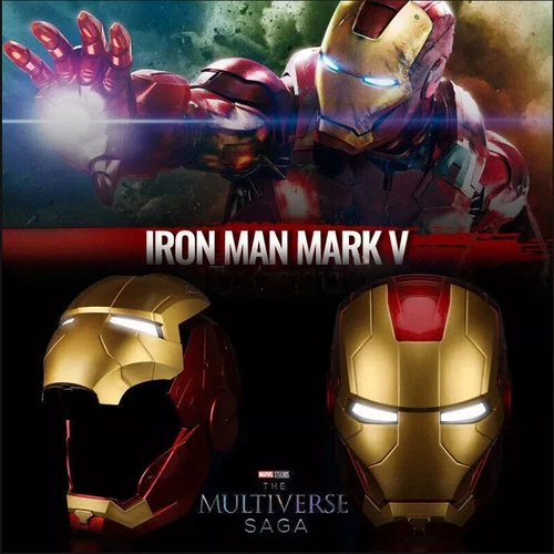 Iron Man MK5 Helmet 1:1 Wearable Voice Control IronMan LED Mask Cosplay Props - Bild 1 von 18