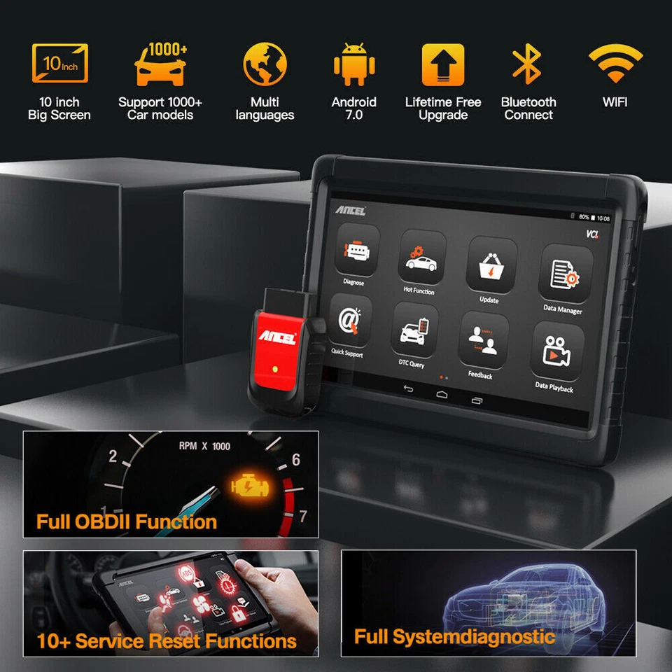 2025 ANCEL X6 Profi KFZ Diagnosegerät ALLE SYSTEM Auto OBD2 Scanner TPMS DPF EPB - Bild 4 von 4