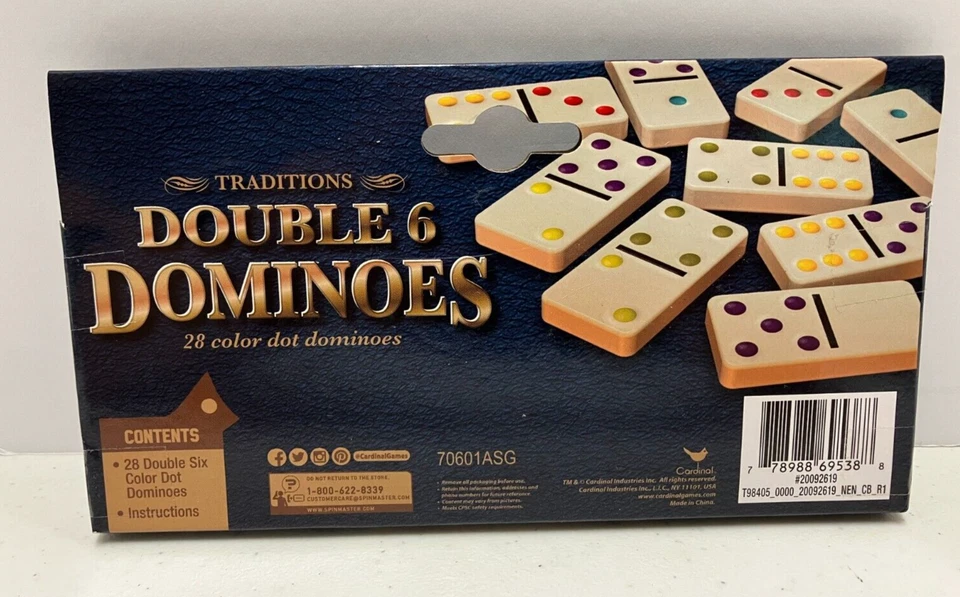 Traditions Double 6 Dominoes Mini Pieces Strategy Game NEW SEALED F - Image 2 of 3
