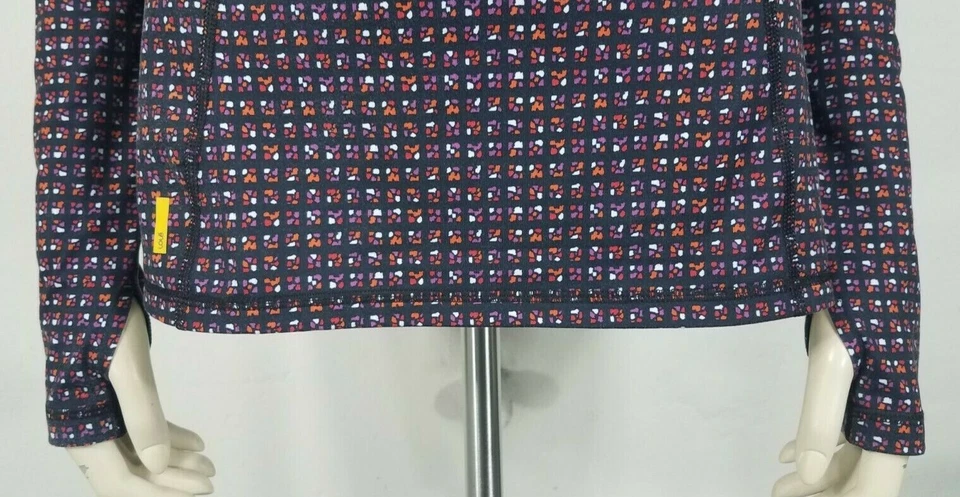 Lole черный оранжевый фиолетовый спортивный 1/4 молнии пуловер базовый слой дамы маленький - Изображение 4 из 4