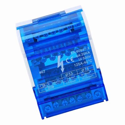 407 Terminal Distribution BoxDin Rail 4-Level Single Phase Junction Case