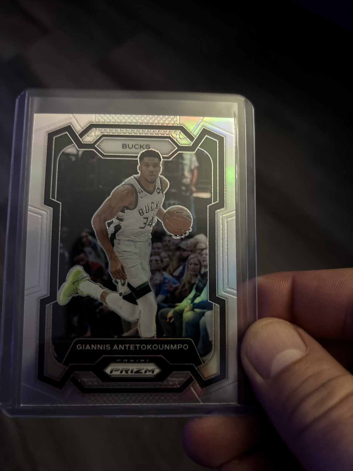 2023-24 Prizm Giannis Antetokounmpo TRUE SILVER SP #103 Panini Milwaukee Bucks