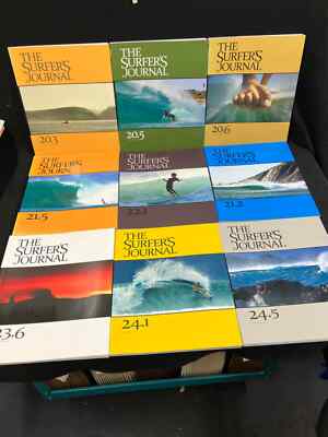 THE SURFER'S JOURNAL, LOT OF 9, 2011-15, V20-3,5,6, V21-2,5,V22-1, V23-6,V24-1,5