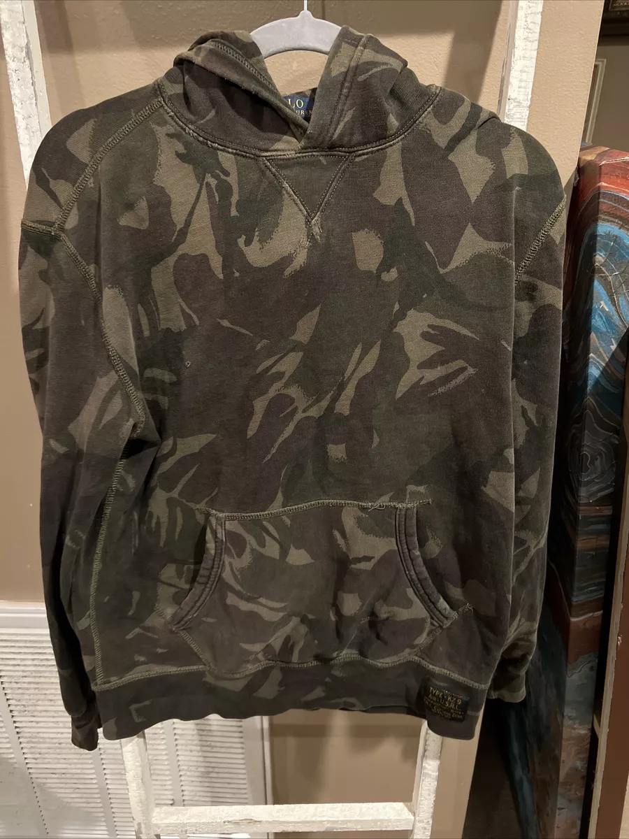 Ralph Lauren Polo camo hoodie sweatshirt S mens Type KZ9 Air USRL