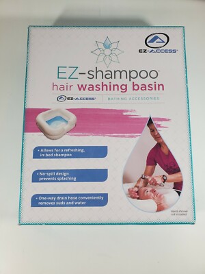 New EZ-ACCESS EZ-SHAMPOO In Bed Hair Washing Basin Sink Inflatable 