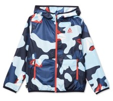 Reebok Boys Navy Blocker Full Zip Hoodie Jacket With Pockets XL 14-16 NWT