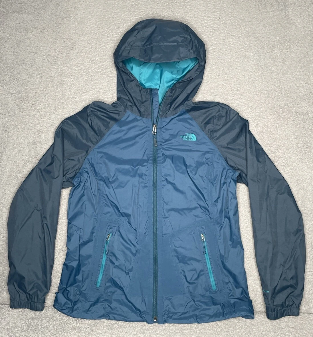 north-face dryvent rain wind hooded full zip jacket