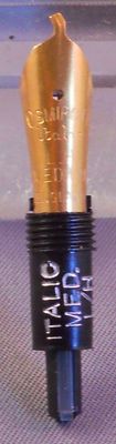 Osmiroid Vintage Italic Medium Left Hand screw in nib-Also fits Esterbrook Pens