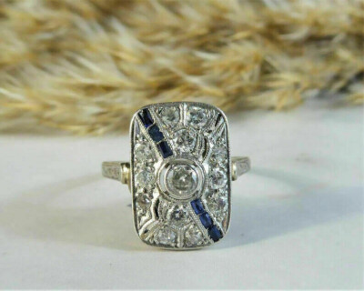 Elongated Filigree Shank Wedding Ring 14K White Gold Over Ct