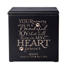 Custom Memorial Keepsake Urn Box for Pet Ashes 4.5x4.5 - Beautiful Joy