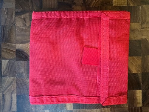 Vintage Wallet Bear Body Products Hook And Loop Closure 80’s Red - Picture 6 of 6