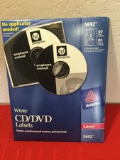 Avery 5692 CD/DVD Label - 52 / Pack - Circle - Sheet - Laser - White