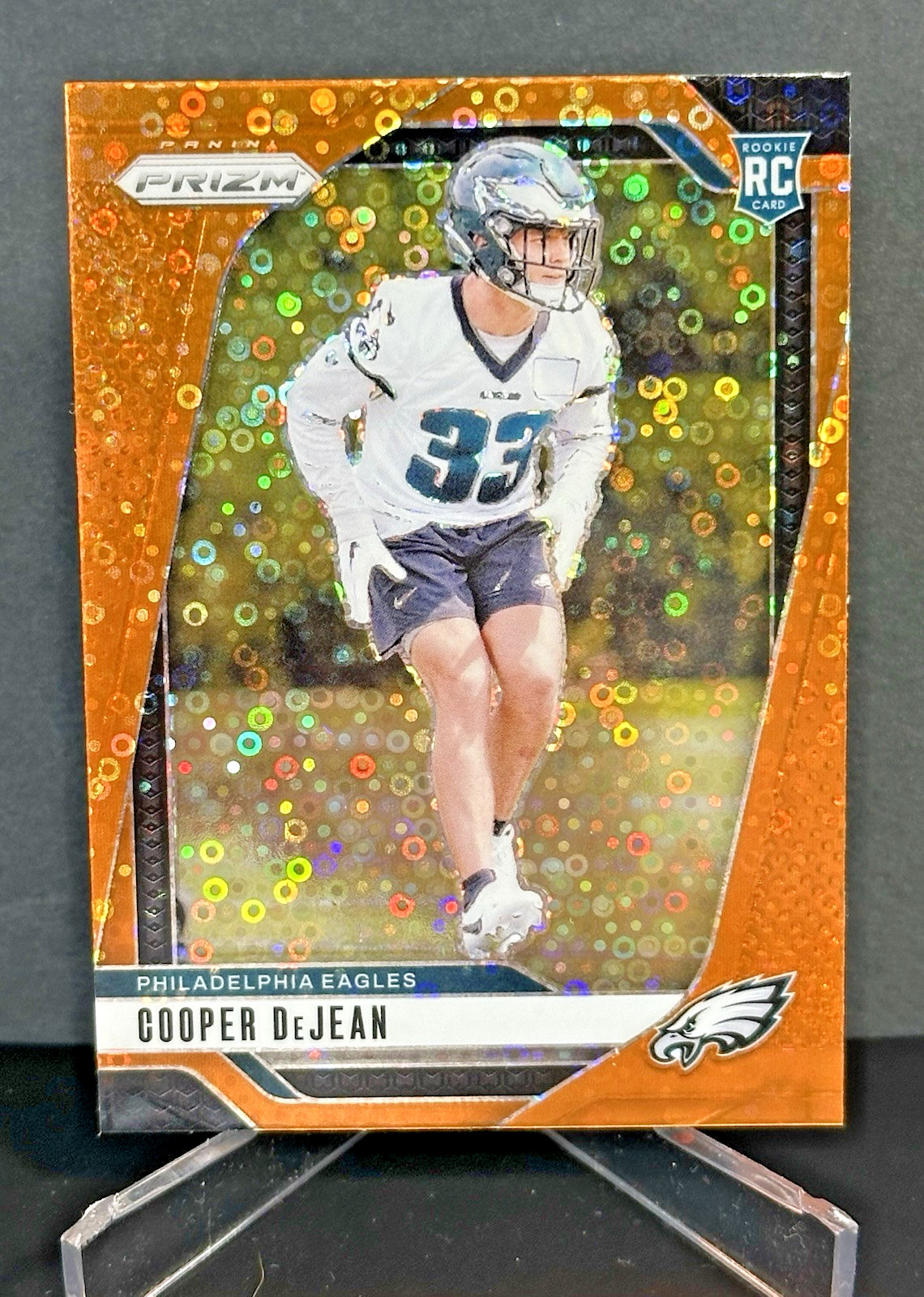 COOPER DeJEAN  2024 Panini Prizm ORANGE DISCO #321   Rookie RC  EAGLES