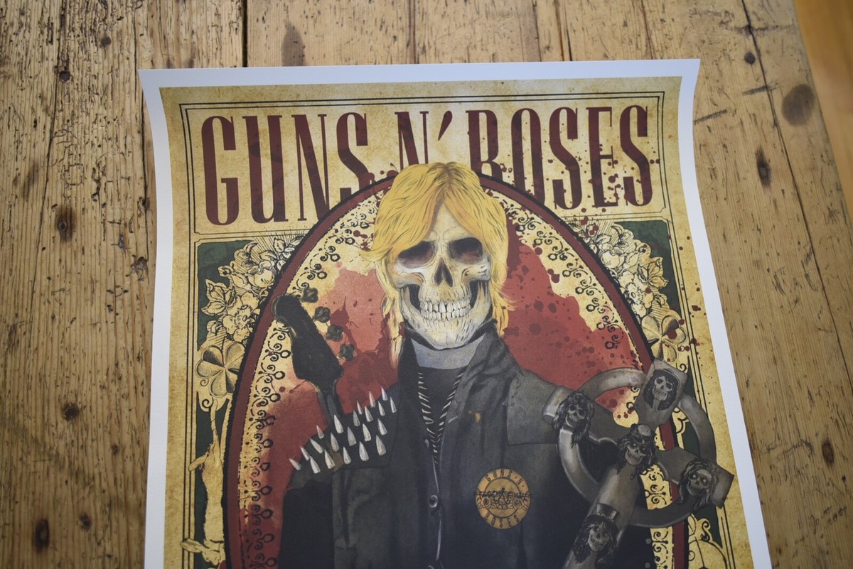 限定　Guns N' Roses 2022　Lithograph ポスター Guns N' Roses Prague, Czech Republic 2022 Lithograph Poster