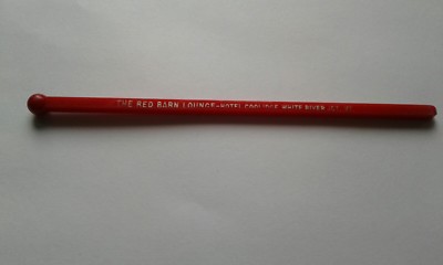 Red Barn Lounge - Hotel Coolidge White River Junction VT Swizzle Stick Stirrer 