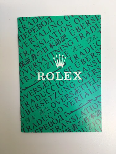 ROLEX BOOKLET BOOKLET COSC TRANSLATION DAYTONA GMT SUBMARINER VINTAGE YEAR 1989
