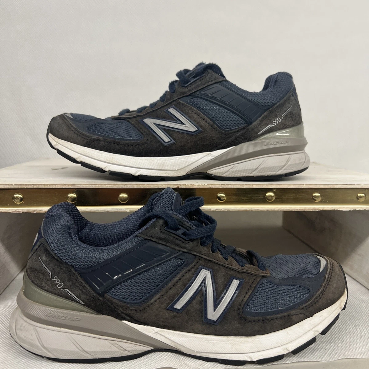 Comercio salón No de moda 💥 New Balance 990v5 Navy Blue Running shoes 2A WIDTH W990NV5 women 7.5 men  6 | eBay