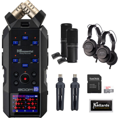 Zoom H6essential 6-Track Audio Recorder w/ 2x ZDM-1 Mic Pack, 32GB Memory Card