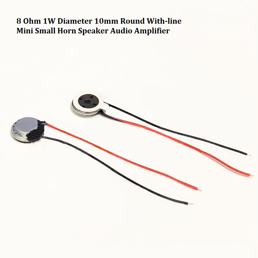 Ohm 1W Diameter 10mm Round With-line Mini Audio Horn Speaker