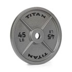 Titan Fitness 45 LB Cast Iron Olympic Plate, Sold Individually, Classic Plates