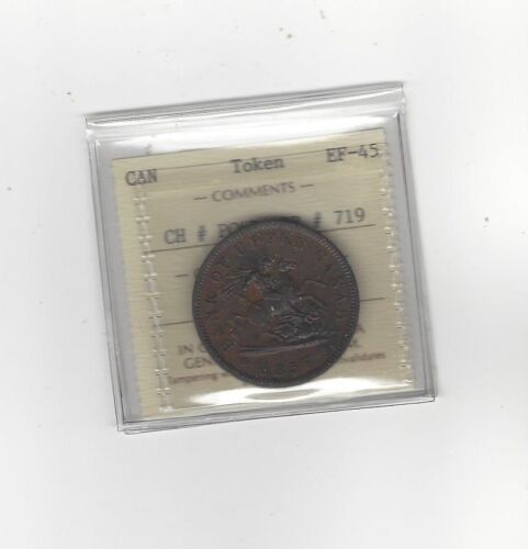 Canada Token  PC-6D / Breton #719, ICCS Graded **EF-45** One Penny Token  - Picture 1 of 2