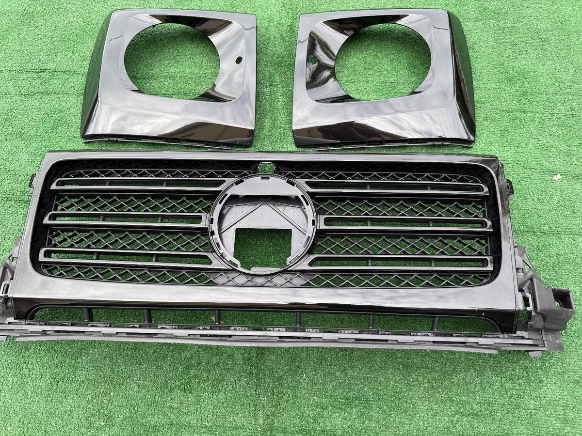 Mercedes Benz Genuine G580 2025 Grille OEM Head Light Bezel Gloss