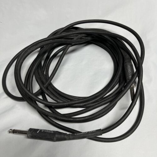 FENDER ELECTRO-VOLT BLACK GUITAR CABLE / CORD - 18' FOOT - Picture 1 of 6