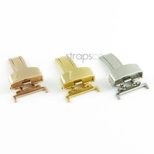 StrapsCo Single Fold Butterfly Deployment Clasp Watch Buckle PVD Stainless Steel