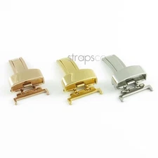 StrapsCo Single Fold Butterfly Deployment Clasp Watch Buckle PVD Stainless Steel