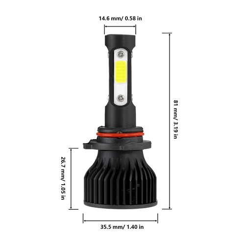 4-Side LED Headlight Fog Light H11 9006 H4 H7 9005 9004 9007 880 H13 5202 Canbus - Picture 36 of 40