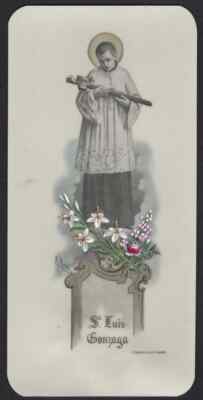 Holy card antique celuloide San Luis Gonzaga image pieuse santino ...