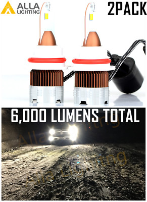Alla Ultra Slim LED White 9004 HB1 Headlight Bulb High Low Beam,Removable Chunk