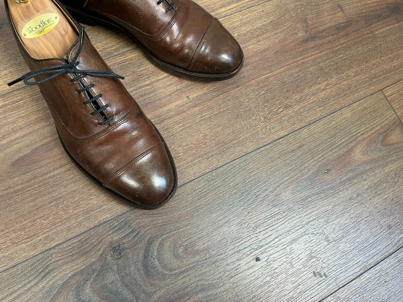 SAOLA Scarpe da derby stringate Allen Edmonds marroni in pelle Mede in USA 41 5 8US 7 5 UK