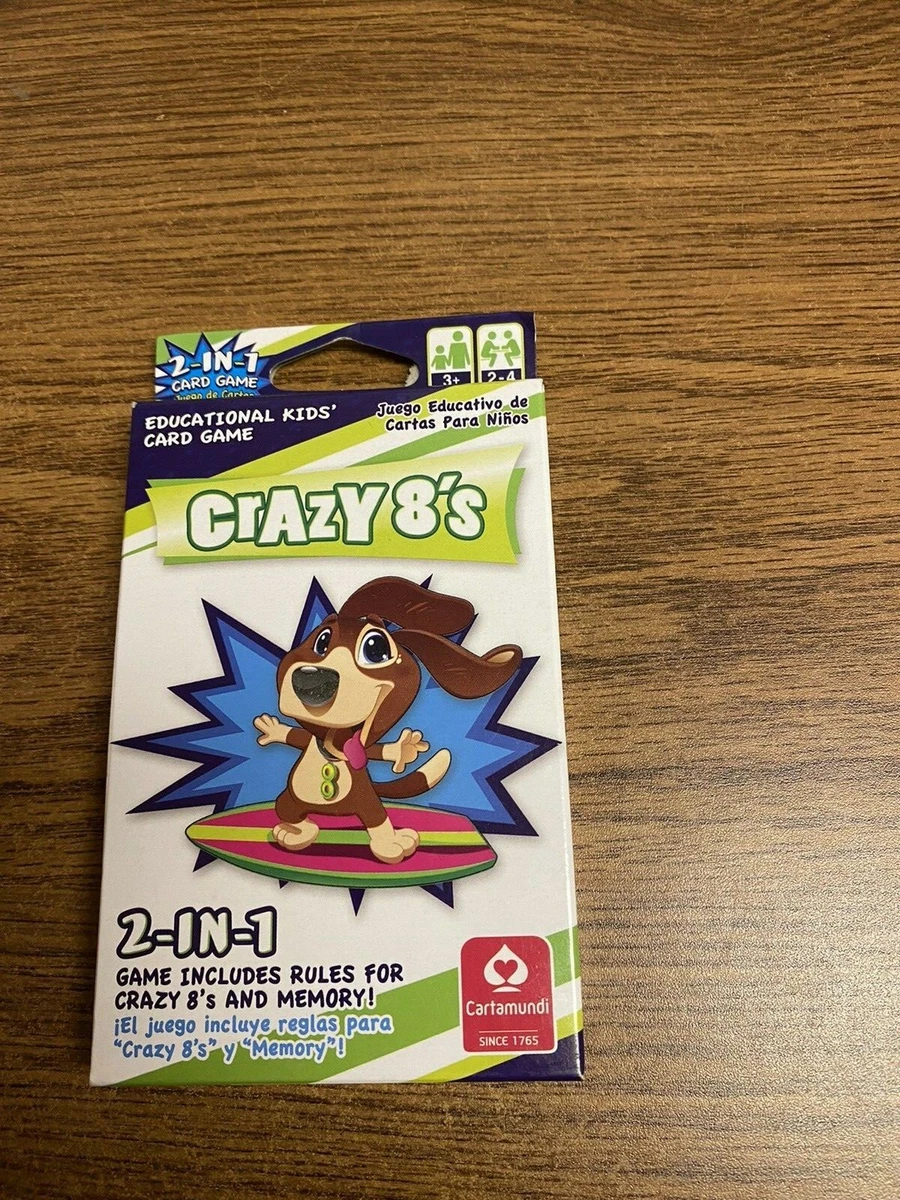 Cartamundi 2 in 1 Card Game Crazy 8s & Memory for sale online