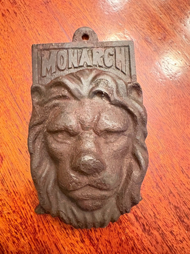 Vintage Cast Iron Lion Head ~ Monarch Thermostat Cover