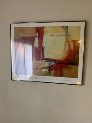 36W''x40H'' SANTA FE by EVA CARTER - SPLATTER BRUSH EARTHTONE ABSTRACT CANVAS