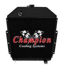 Er Champion 3 Row Black Finish Radiator Chevy Conv For 1942-1952 Ford Truck