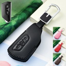 Genuine Leather Car Key Case Cover For Vw Octavia Golf 8 Gtd Mk8 Id.3 Id.4 Ateca