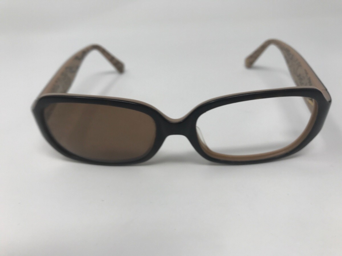 COACH “GEORGETTE” Sunglasses Frame S497 55-17-135 Dark Brown Wrap